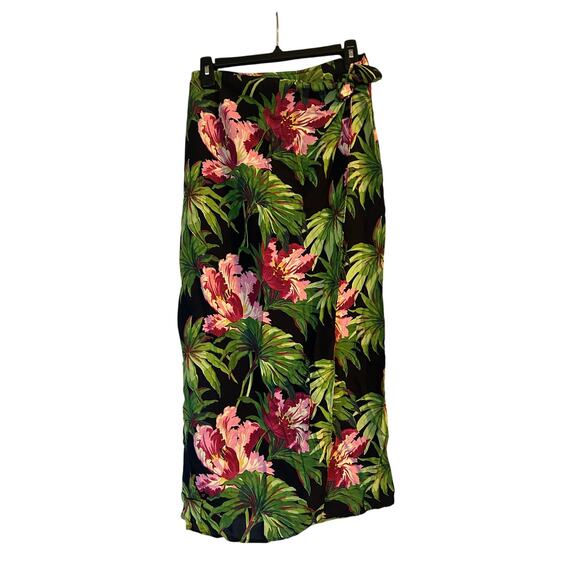 GUC Ilyse Hart LTD Vintage Women's Floral Faux Wrap Around Skirt Size 6 - Picture 1 of 5
